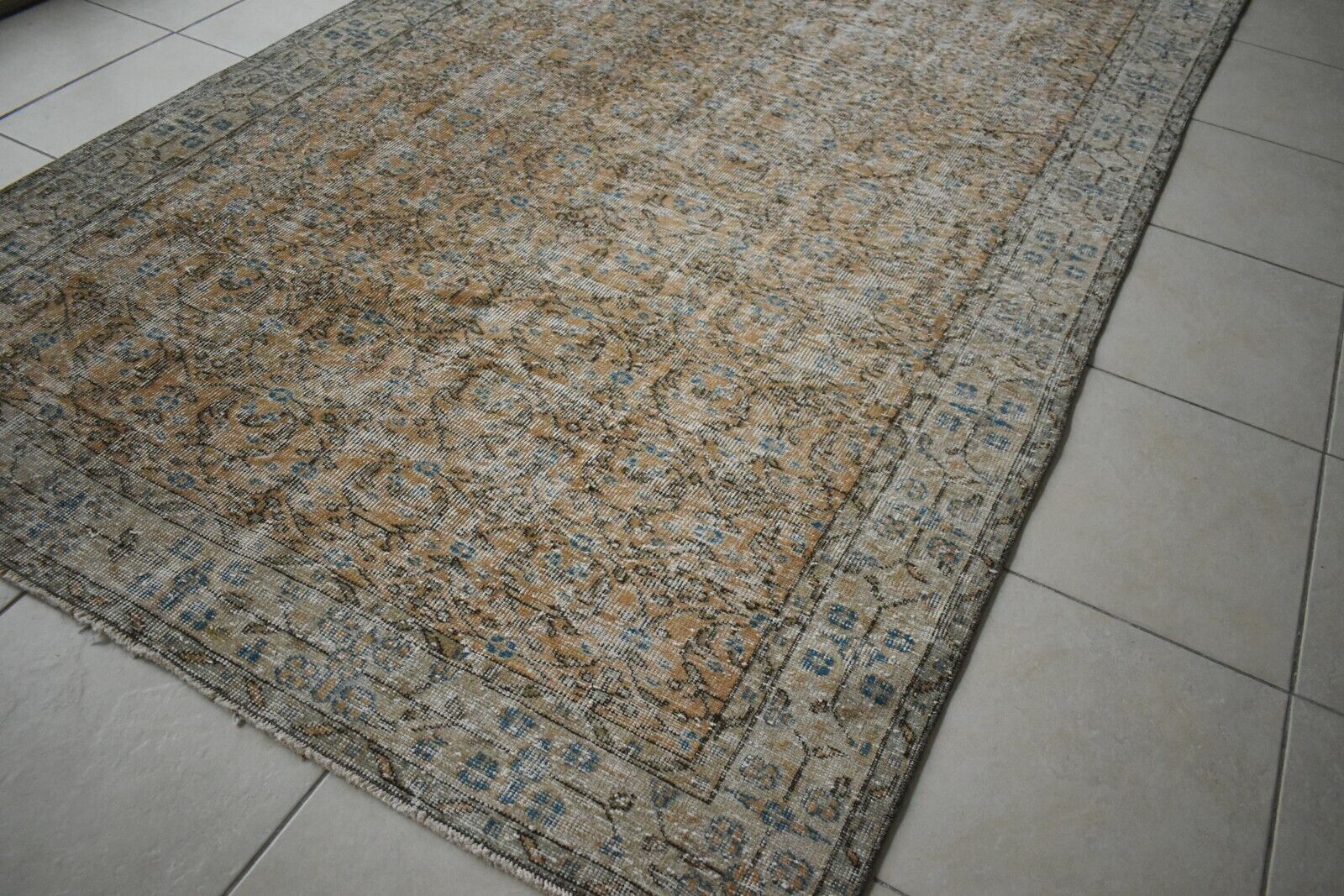 Large Oushak Rug 8.9x5.2 ft Vintage Rug Faded Turkish Rug Living Room Carpet B11