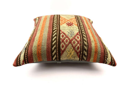 20x20 Kilim Pillow Cover Handmade Vintage Oushak Kilim Cushion Cover 4704