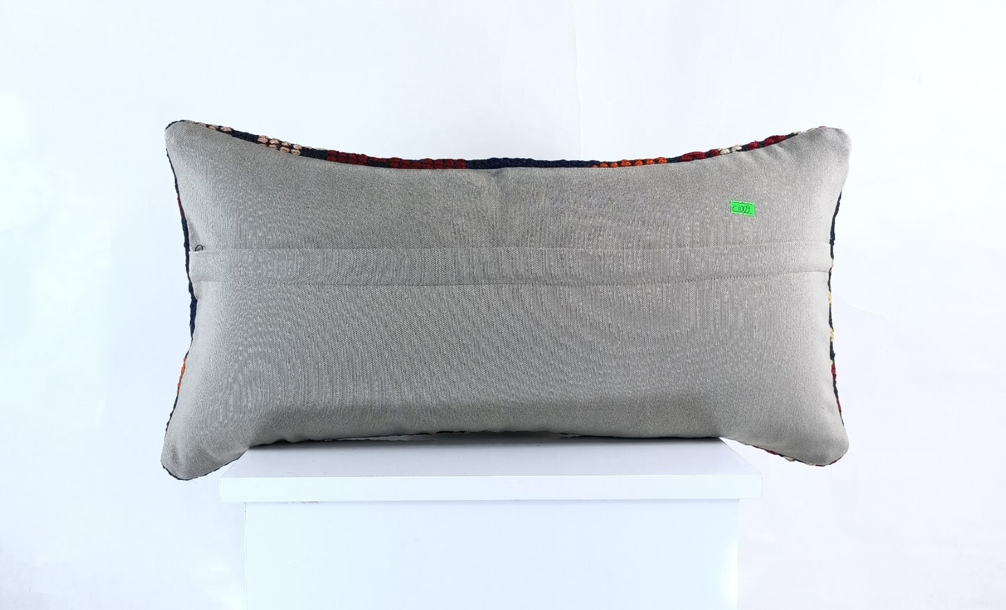 Handmade Turkish Kilim Pillow Cover 12x24 Ethnic Boho Sofa Lumbar Cushion E1009