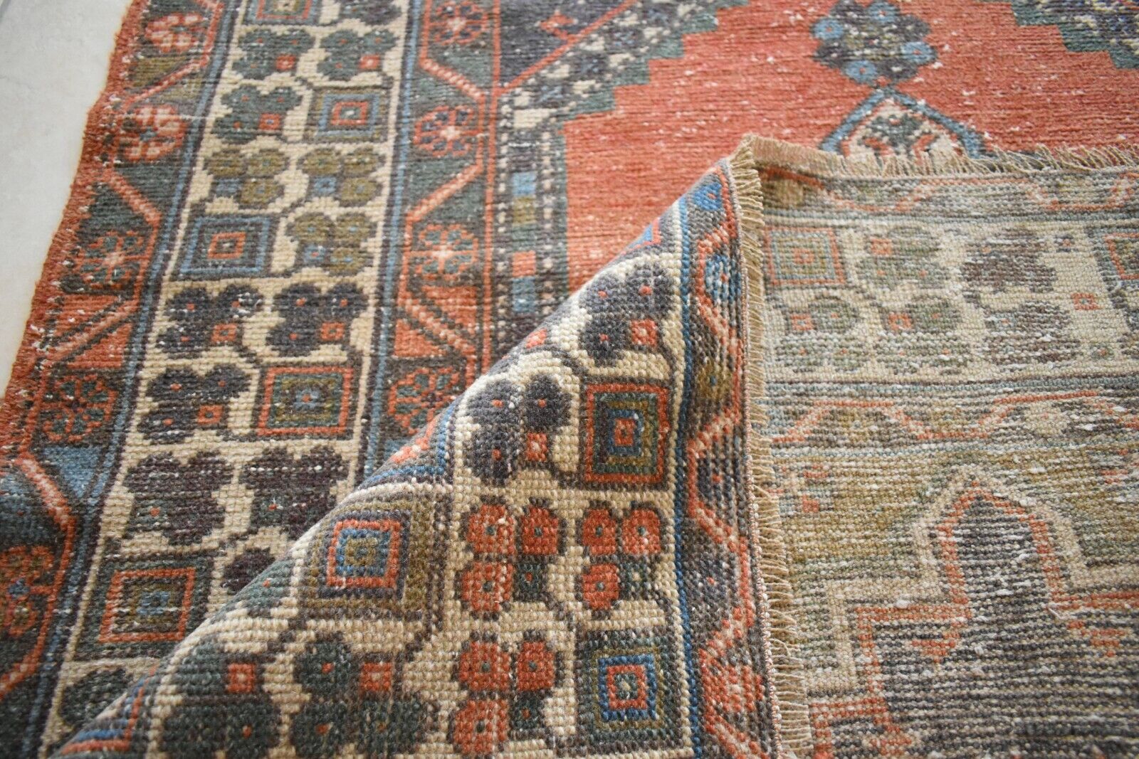 Faded Oushak Rug 6x3.5 ft Anatolian Rug Turkish Carpet Boho Floor Rug U10