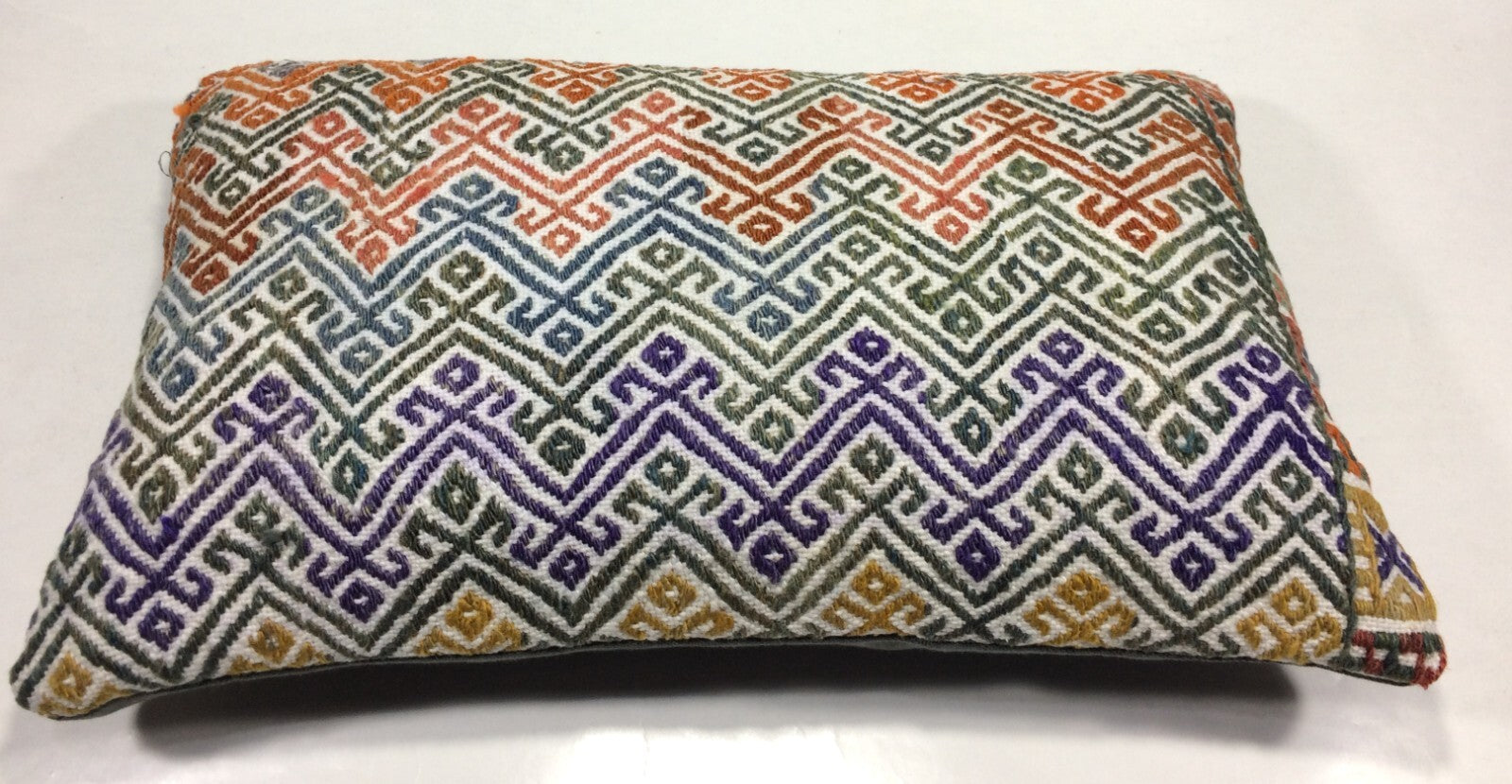 Kilim Pillow Cover 12x20 Handmade Turkish Rug Boho Ethnic Lumbar Cushion 884