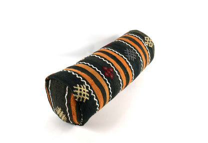 Kilim Bolster Pillow Cover 8x20 in Tribal Vintage Turkish Carpet Bolster Cushion