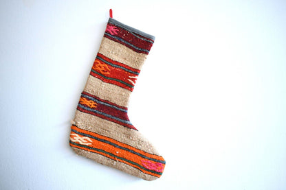Christmas Stocking Kilim Christmas Sock Rug Gift Stocking Xmas Decor Socks S18