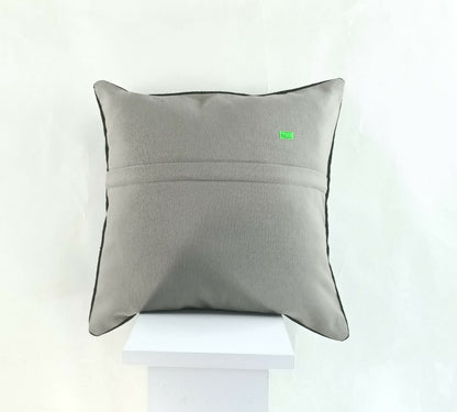 Handmade Kilim Pillow Cover 16x16 Anatolian Traditional Wool Lumbar Cushion A831