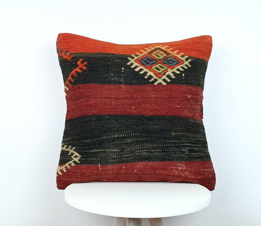 16x16 Ethnic Vintage Turkish Rug Pillow Cover Home Decorative Boho Cushion E250