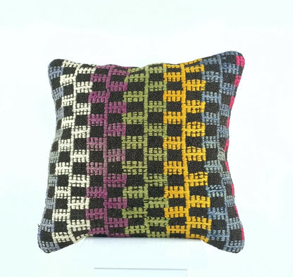 Oushak Kilim Pillow Cover 16x16 Handmade Anatolian Traditonal Wool Cushion A448