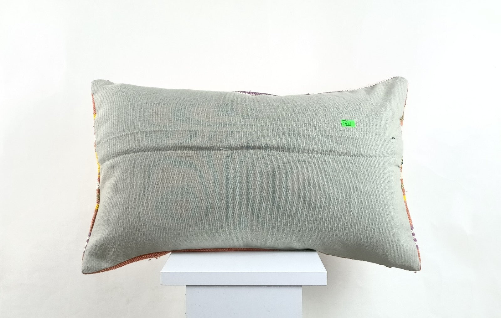 Kilim Pillow Cover 12x20 Handmade Turkish Rug Boho Ethnic Lumbar Cushion 2581