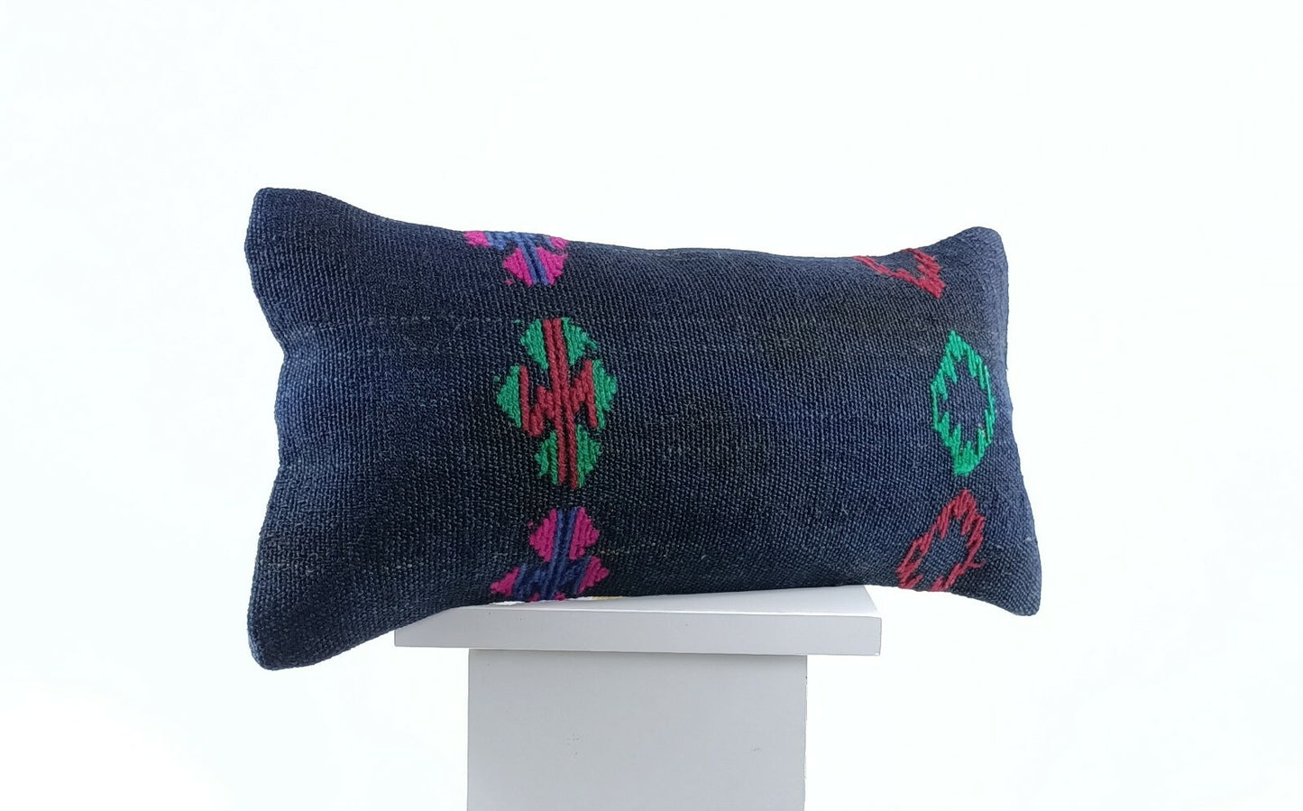 8"x16" Kilim Pillow Cover Turkish Handmade Home Decorative Neck Lumbar E720