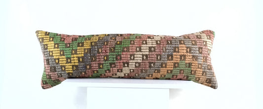 12x36 Ethnic Rug Pillow Decorative Vintage Faded Carpet Boho Cushion Cover E1440