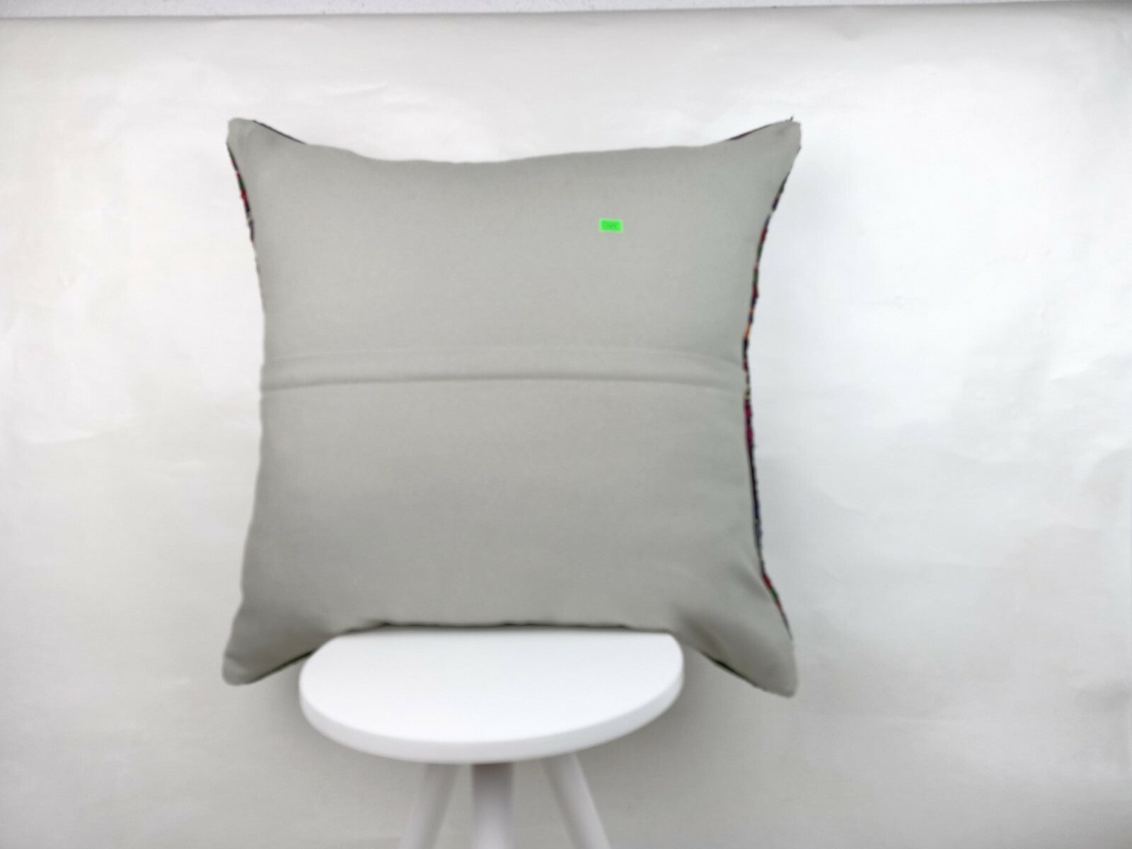 Kilim Pillow Cover 24x24 Traditional Turkish Handmade Wool Lumbar Cushion E652