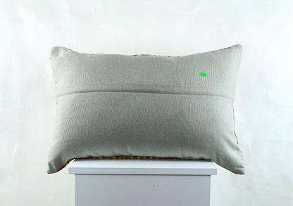 Kilim Pillow Cover 16x24 in Traditional Handmade Anatolian Lumbar Cushion A1466