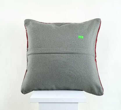 14x14 Kilim Cushion Cover Turkish Ottoman Boho Rustic Throw Pillow Case A1303