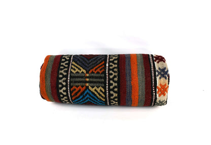 Kilim Bolster Pillow Cover 8x20 in Tribal Vintage Turkish Carpet Bolster Cushion
