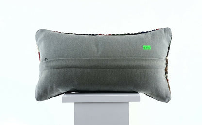 8"x16" Kilim Pillow Cover Handwoven Turkish Rug Traditional Oriental Lumbar E734