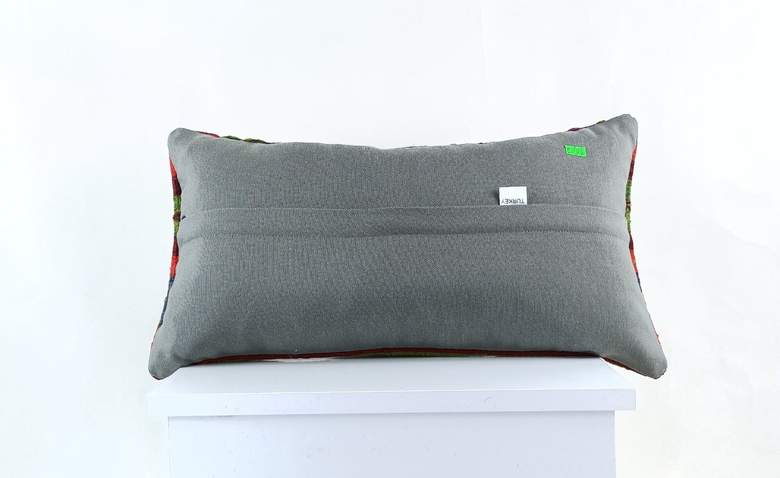 10x20 Kilim Lumbar Pillow Cover Vintage Ethnic Oushak Kilim Pillow Cover E1106