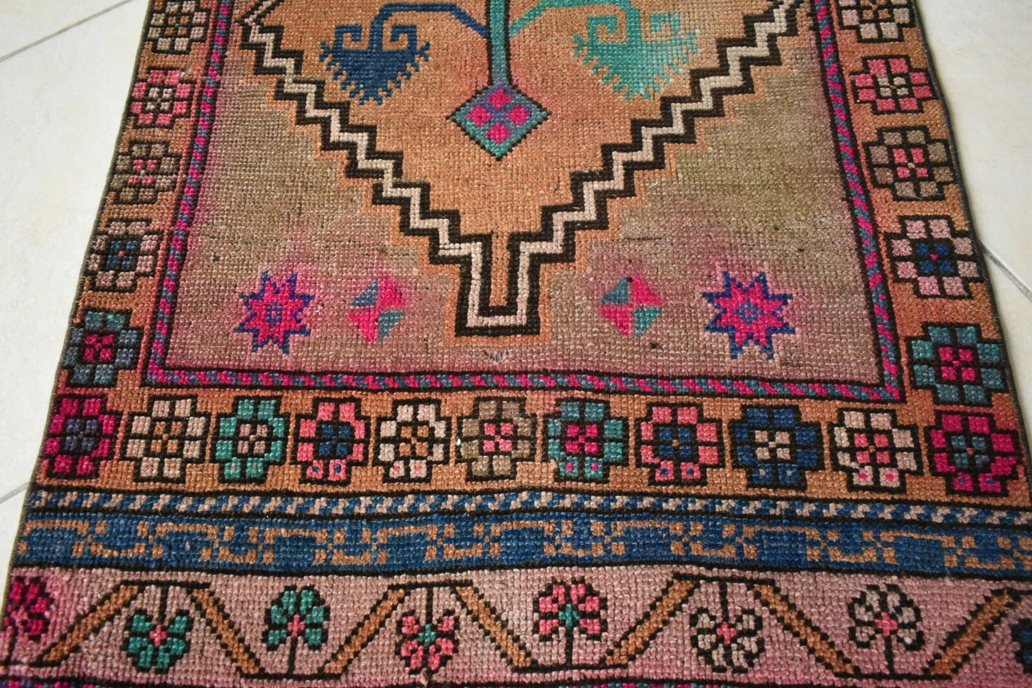 Long Turkish Runner 5.6x2.4 ft Vintage Runner Hallway Runner Handwoven Rug R33