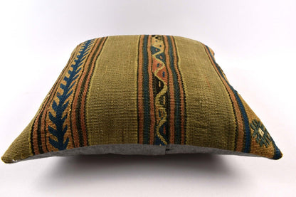 20x20 Kilim Pillow Cover Handmade Vintage Oushak Kilim Cushion Cover 4700