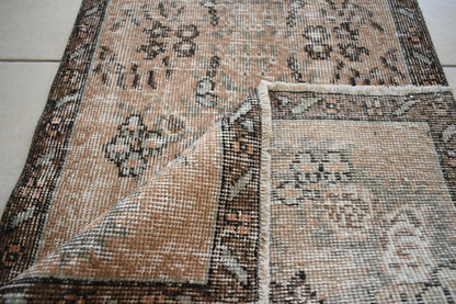 Small Turkish Runner 4.5x1.9 ft Vintage Runner Hallway Runner Handwoven Rug R15