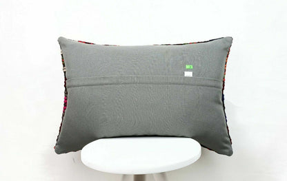 Handmade Kilim Pillow Cover 16x24 Vintage Rug Tribal Ethnic Bohemian Lumbar E490