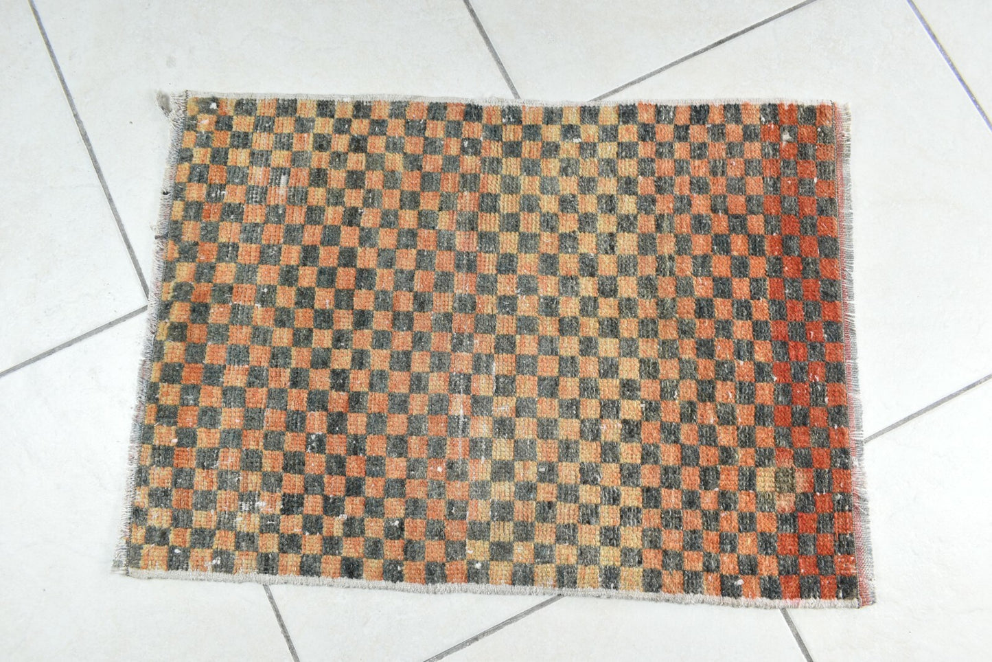 Turkish Runner 2.2x1.6 ft Runner Vintage Oushak Runner Small Faded Runner Y29