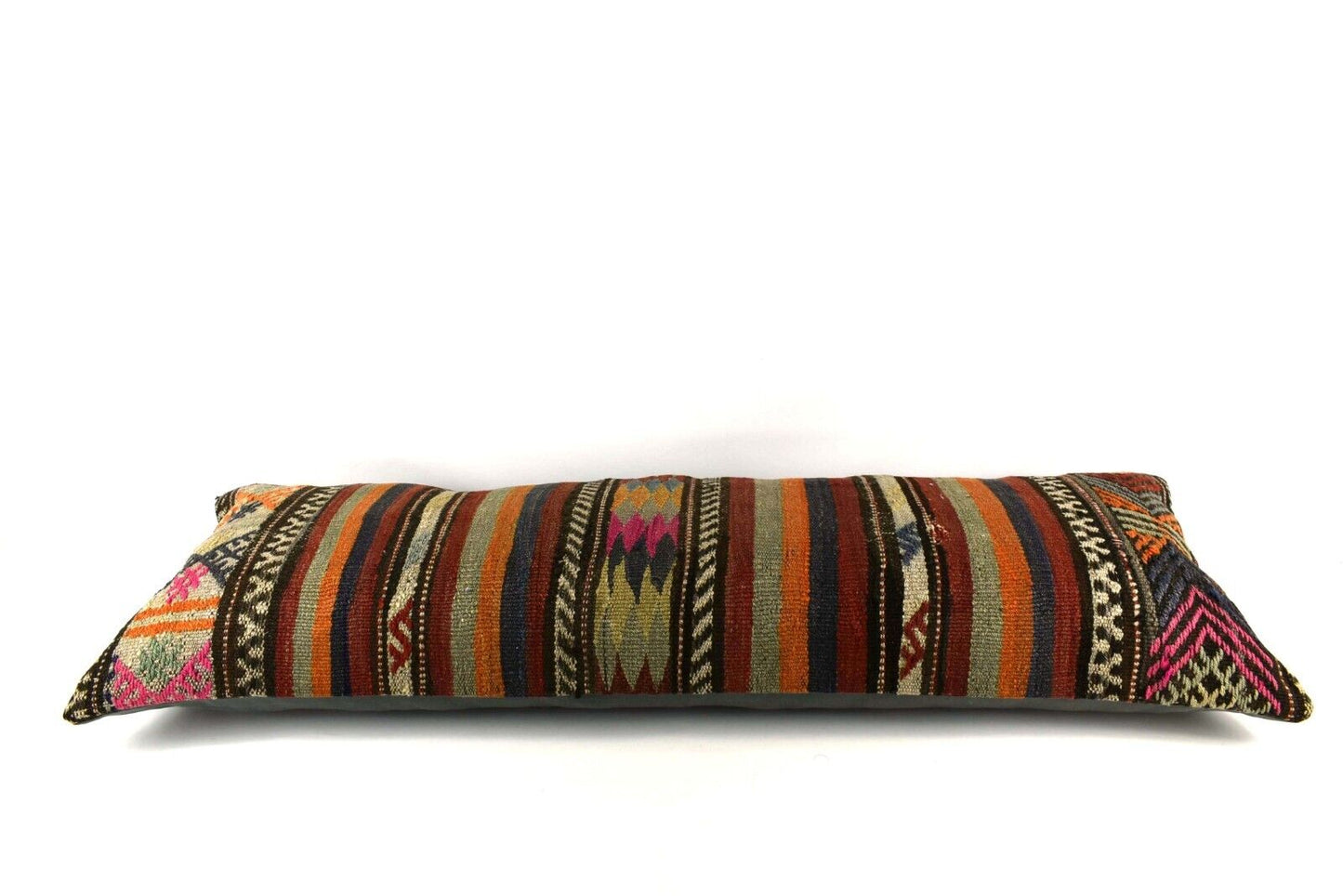 Extra Large Kilim Pillow Cover 16x48 Handmade Ethnic Boho Oriental Lumbar 4362