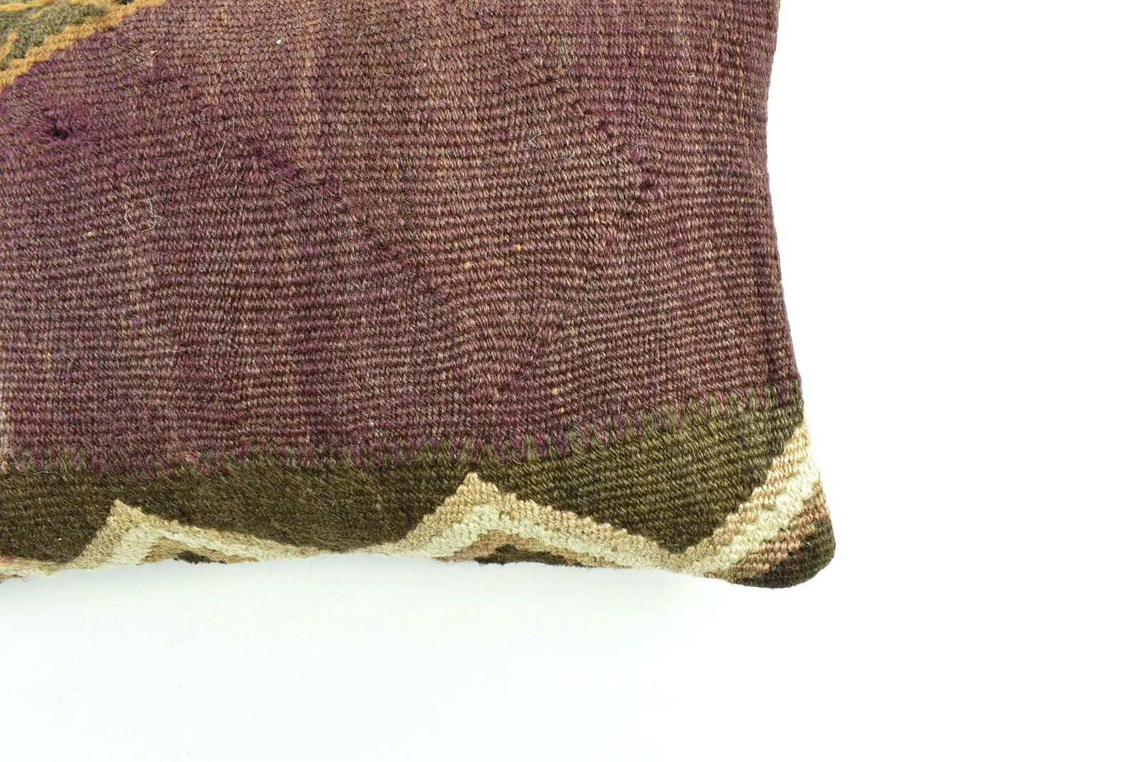 Kilim Pillow Cover 12x20 Turkish Handmade Vintage Couch Lumbar Cushion  A1816