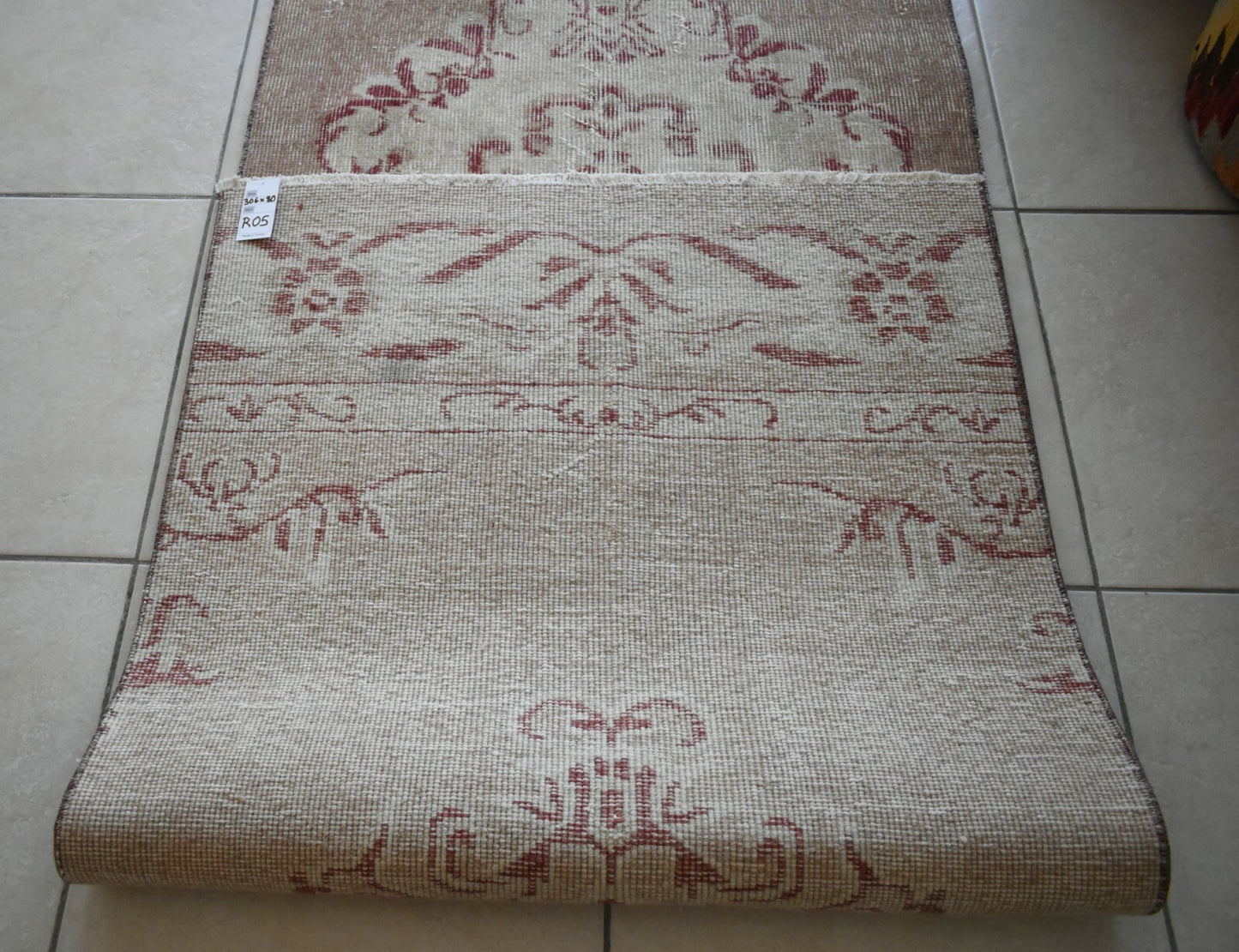 Oushak Runner 10x2.6 ft Handwoven Turkish Runner Vintage Runner Floor Rug R05