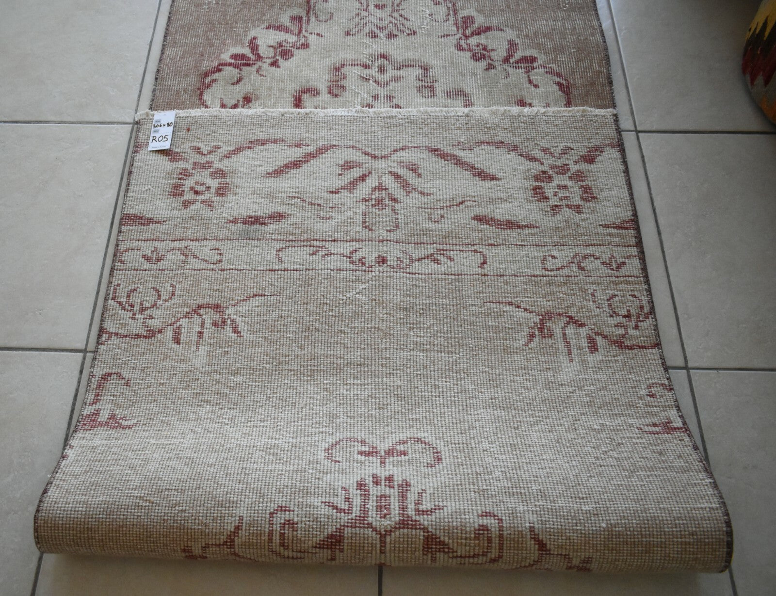 Oushak Runner 10x2.6 ft Handwoven Turkish Runner Vintage Runner Floor Rug R05