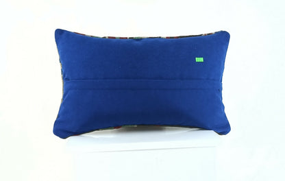 Kilim Lumbar Pillow Cover 12x20 Bohemian Vintage Wool Sofa Couch Cushion A974