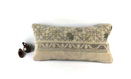 12x24 Kilim Pillow Cover Vintage Ethnic Oushak Rug Lumbar Cushion Cover A2937