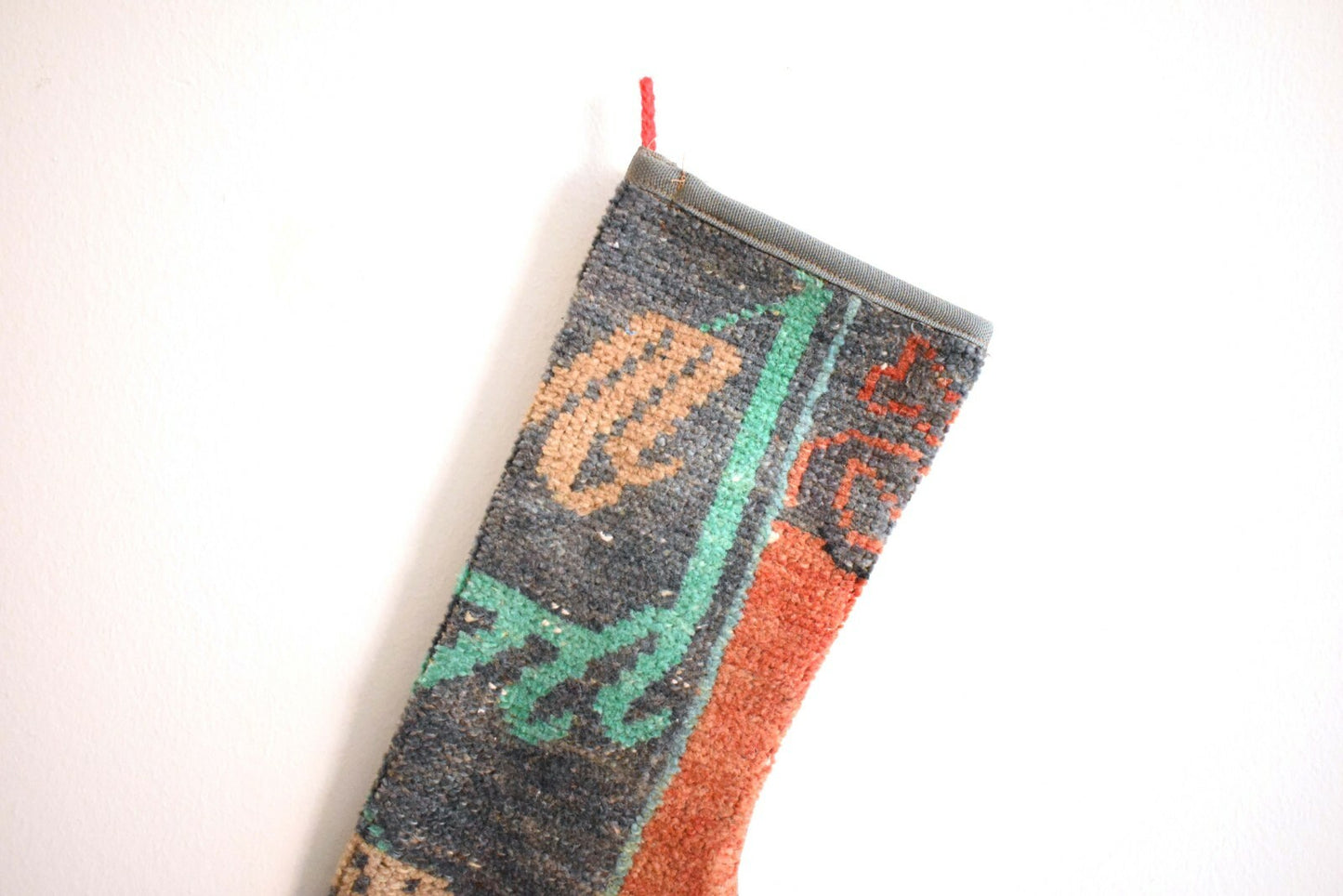 Christmas Stocking Kilim Christmas Sock Rug Gift Stocking Xmas Decor Socks S237