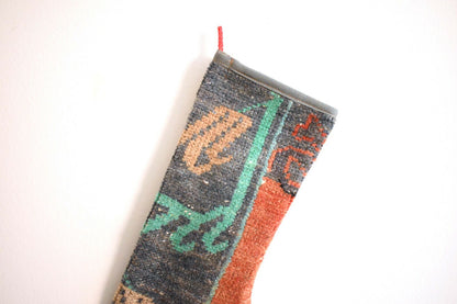 Christmas Stocking Kilim Christmas Sock Rug Gift Stocking Xmas Decor Socks S237