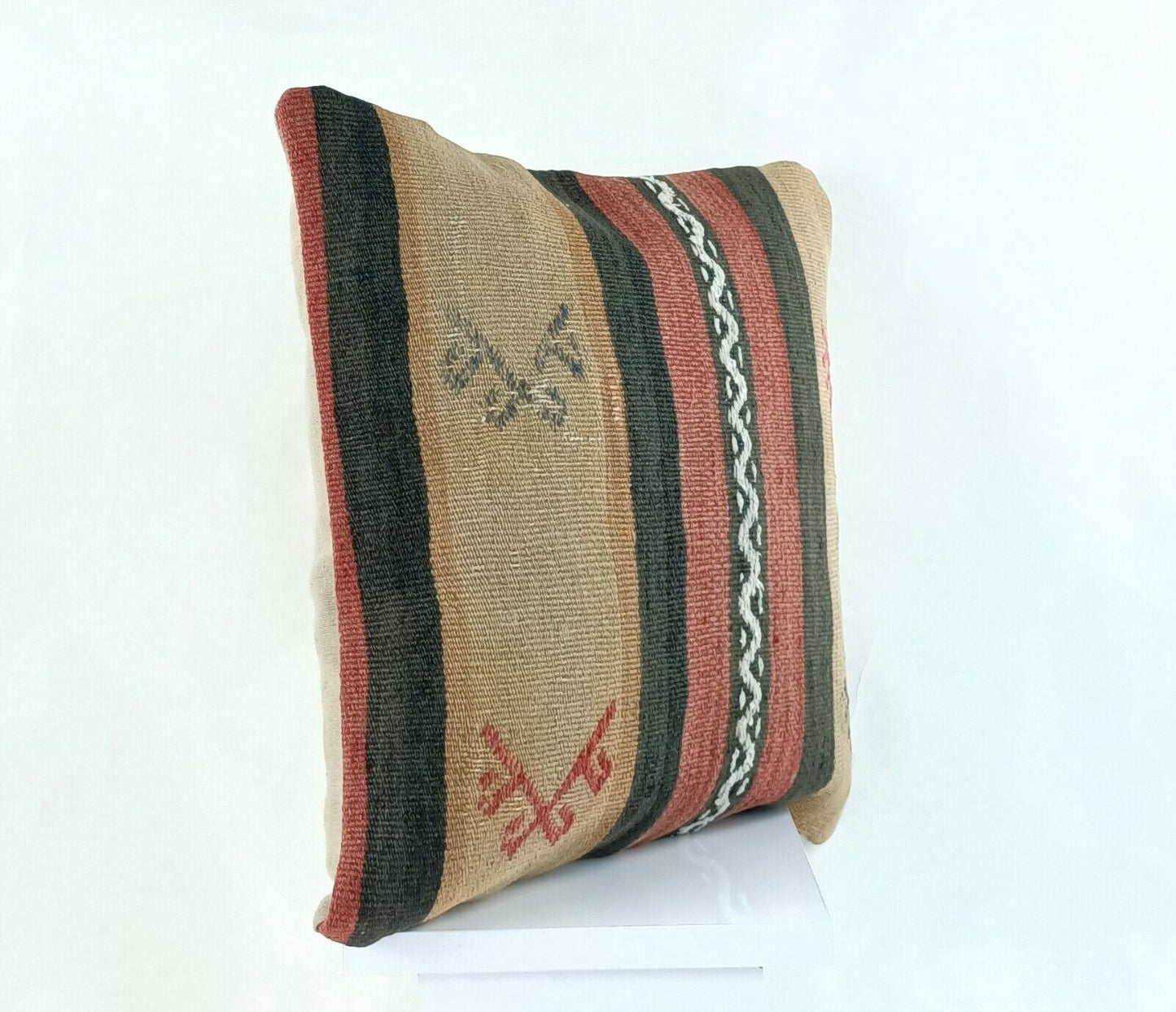 Kilim Sofa Pillow Cover 16x16 Handmade Vintage Pillow Boho Cushion Cover A700