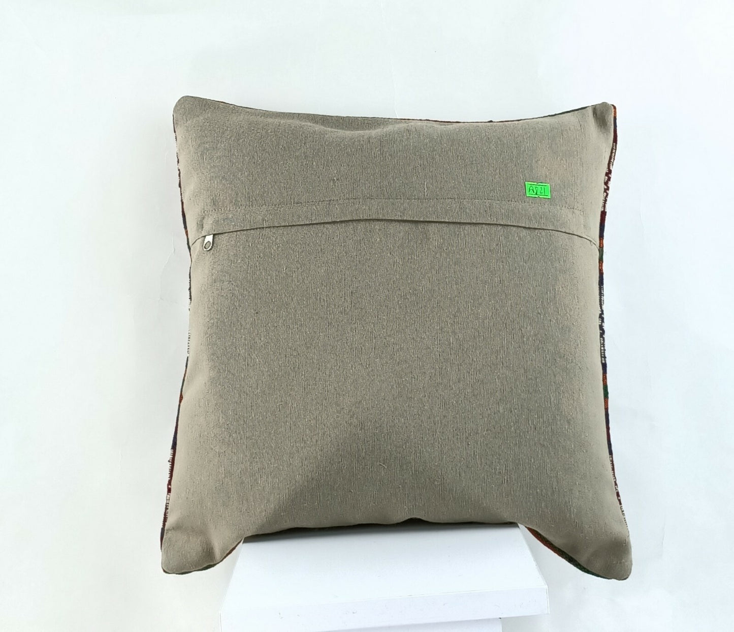 Kilim Pillow Cover 16x16 Handmade Turkish Home Decorative Wool Sofa Cushion A821