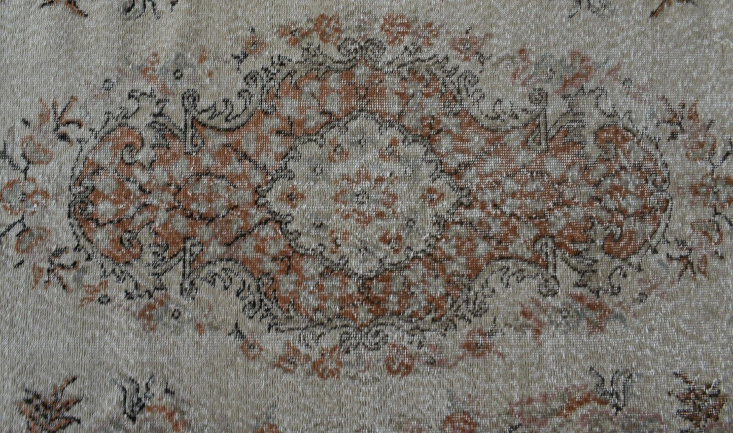 Faded Oushak Rug 9.4x5.2 ft Anatolian Rug Turkish Carpet Boho Floor Rug U21