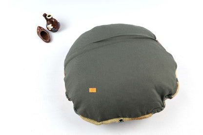 Kilim Round Pillow Cover 18" in Tribal Vintage Turkish Carpet Round Cushion 4937