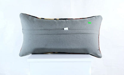 12x24 Kilim Lumbar Cushion Cover Turkish Tribal Vintage Ethnic Pillow E901