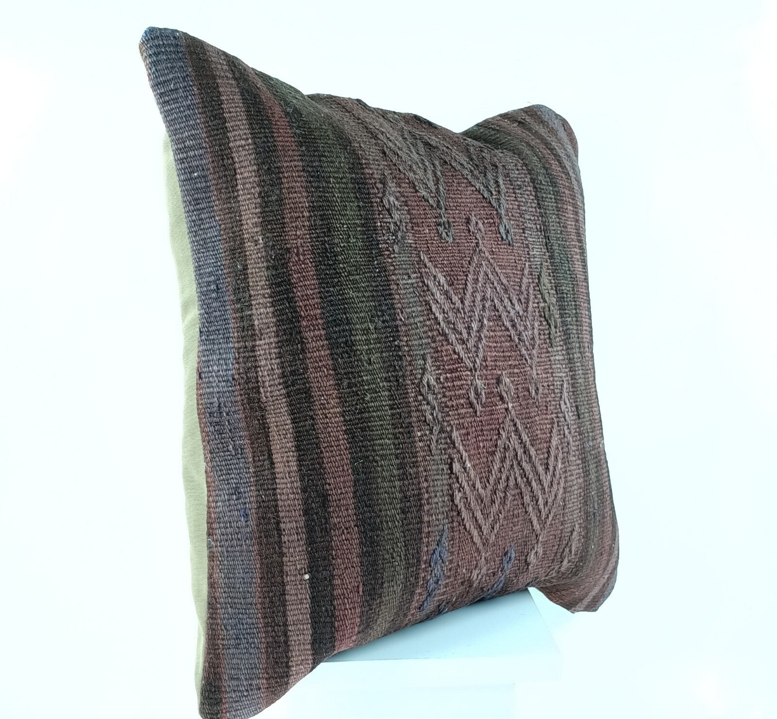 18"x18" Kilim Pillow Cover  Handmade Turkish Vintage Cushion Tribal Lumbar 2360