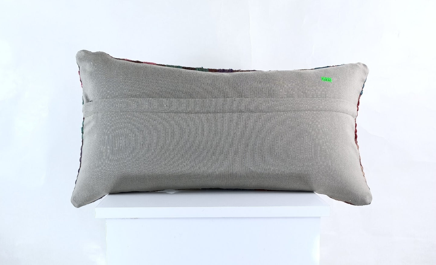 Handmade Turkish Kilim Pillow Cover 12x24 Ethnic Boho Sofa Lumbar Cushion E1022