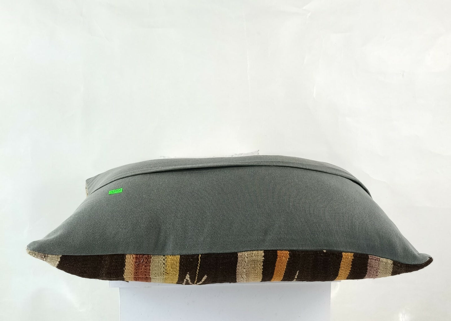 Oriental Ottoman Lumbar Pillow Cover 16x24 Handknotted Turkish Rug Cushion E1254