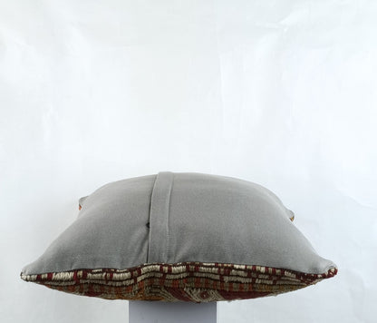 18"x18" Kilim Pillow Cover  Handmade Turkish Vintage Cushion Tribal Lumbar 2636