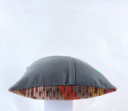 18"x18" Kilim Pillow Cover  Handmade Turkish Vintage Cushion Tribal Lumbar 1852