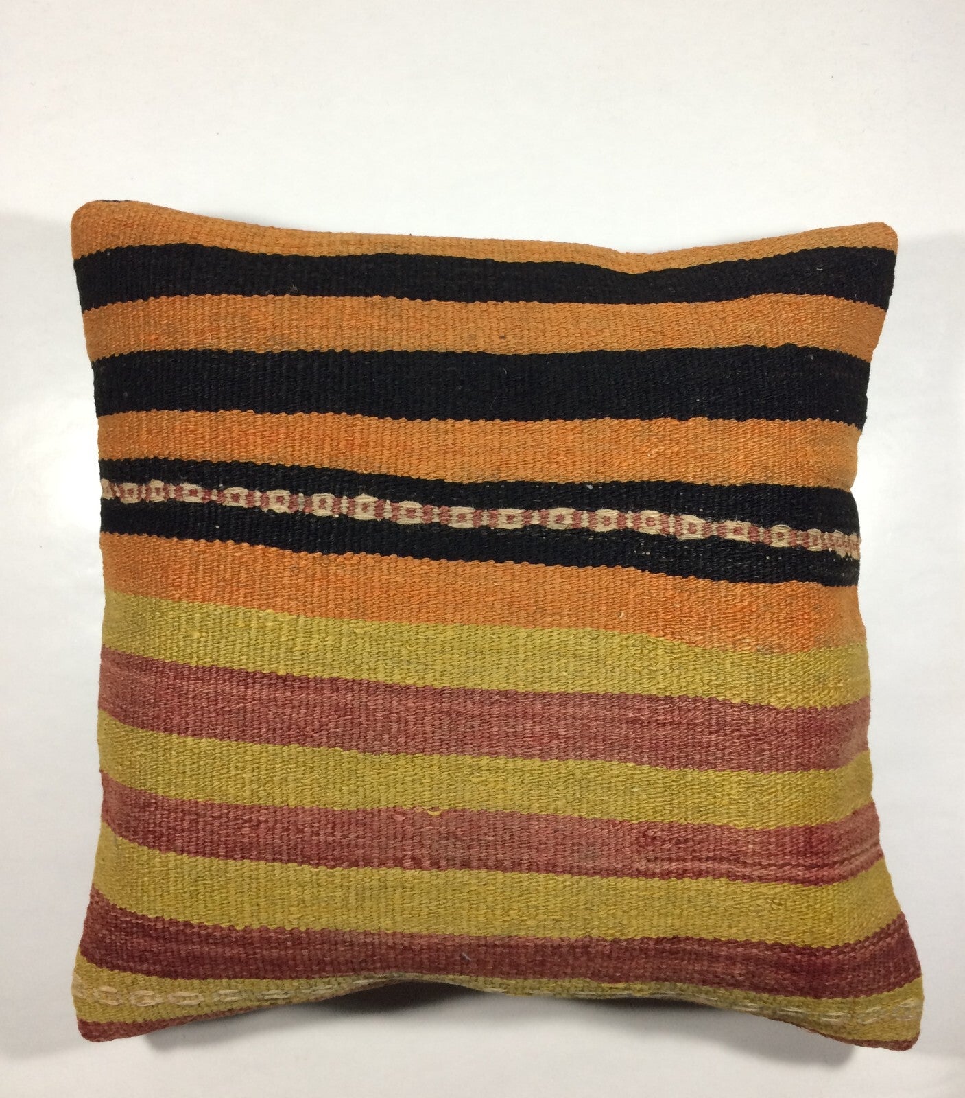 18"x18" Kilim Pillow Cover  Handmade Turkish Vintage Cushion Tribal Lumbar 719