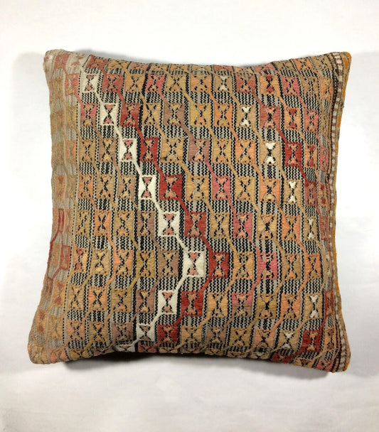 20x20 Kilim Pillow Cover Handmade Vintage Oushak Kilim Cushion Cover 260