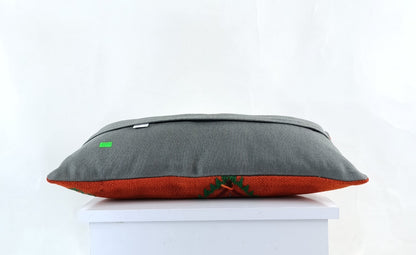 10x20 Kilim Lumbar Pillow Cover Vintage Ethnic Oushak Kilim Pillow Cover E1113