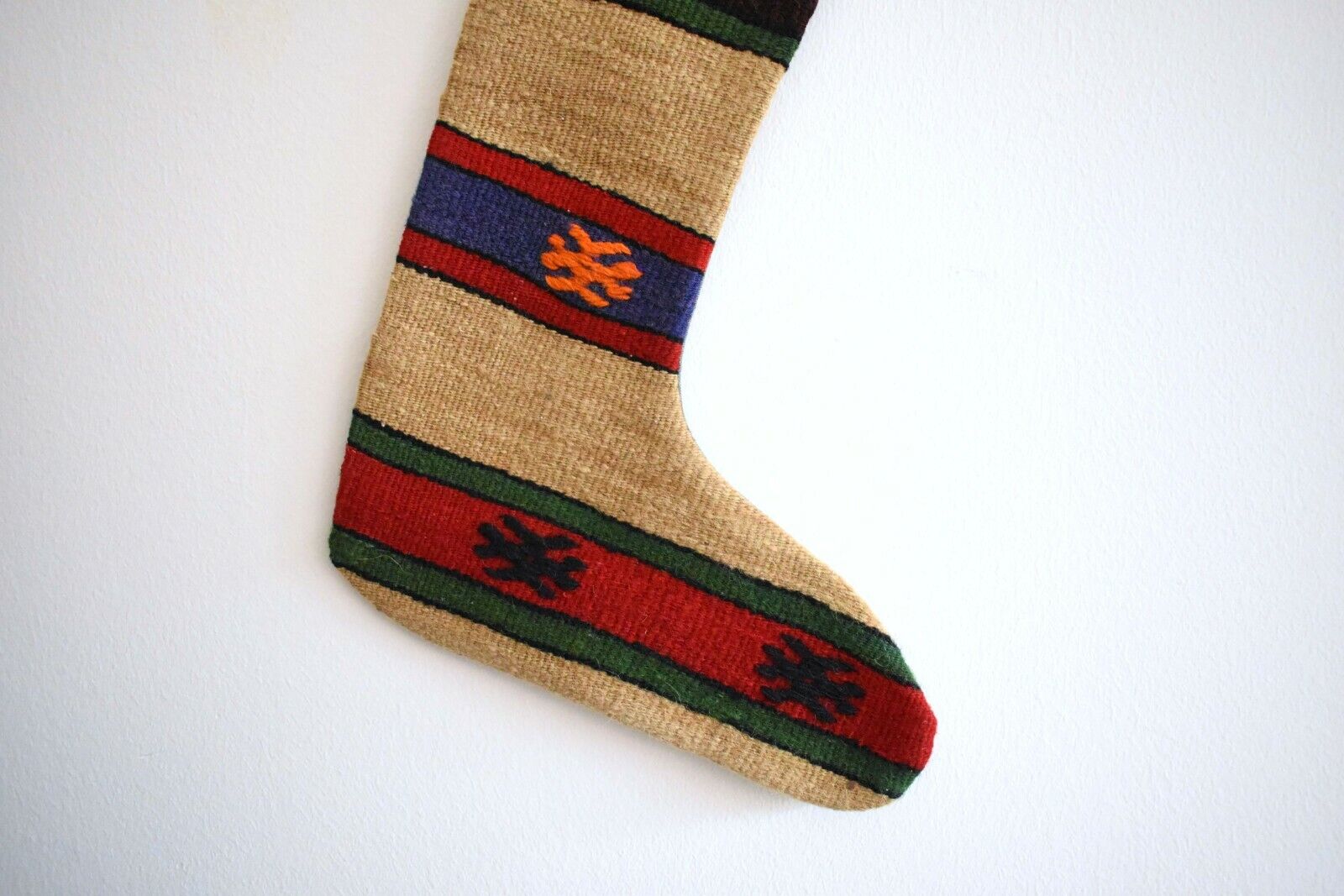 Rug Christmas Socks, Christmas Decoration, Kilim Christmas Stocking, S73