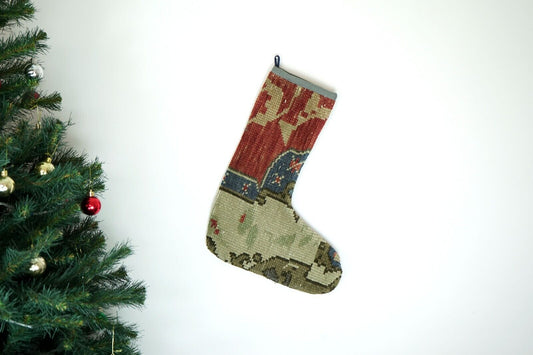 Kilim Christmas Stocking Vintage Rug Stocking Ethnic Decorative Xmas Socks S467