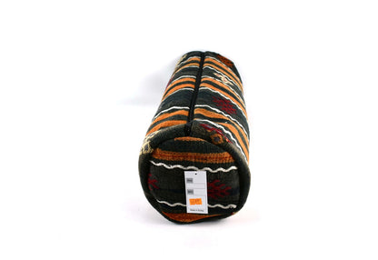Kilim Bolster Pillow Cover 8x20 in Tribal Vintage Turkish Carpet Bolster Cushion