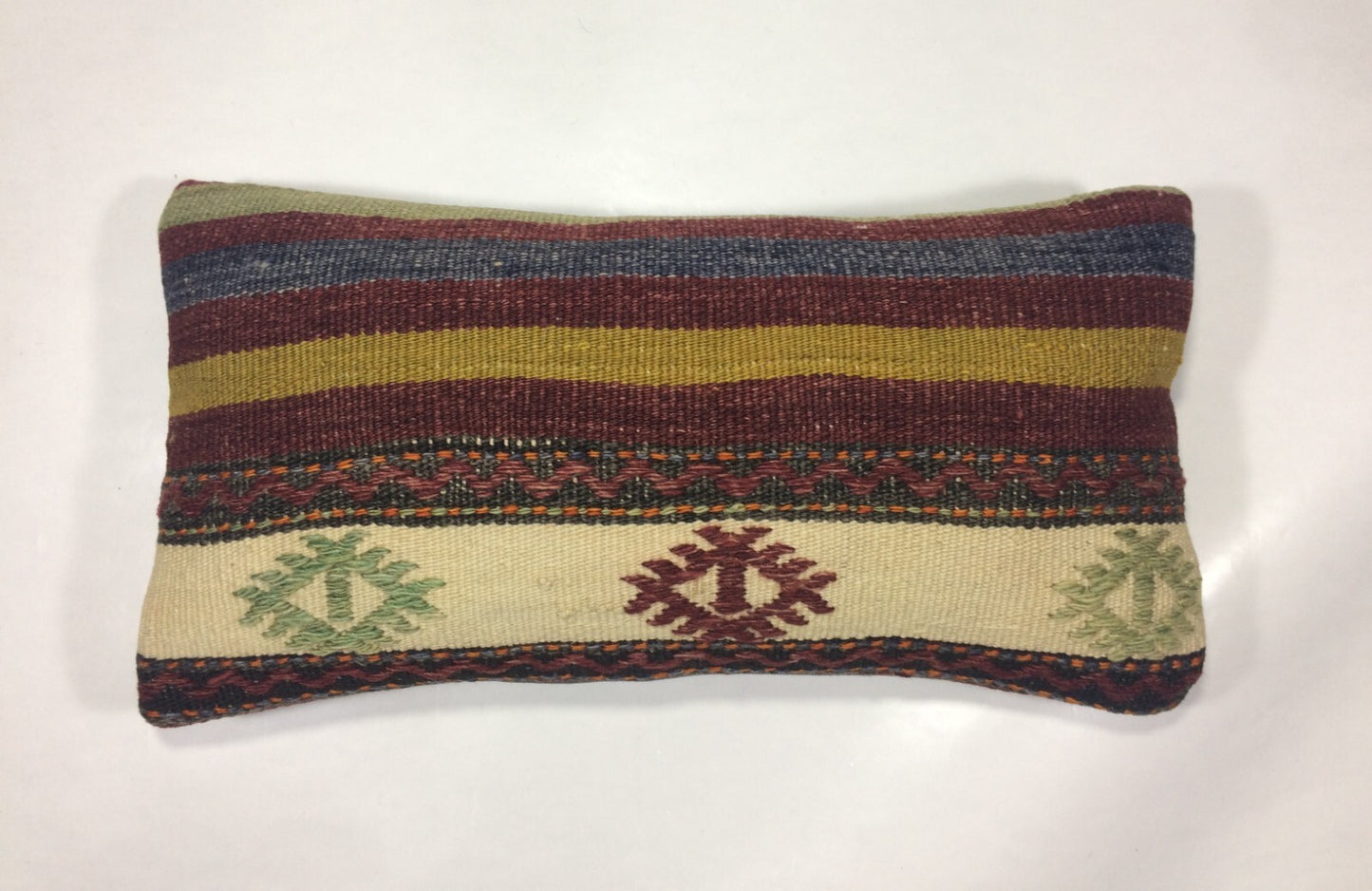 Turkish Cushion Cover 8"x16" Handmade Vintage Boho Ethnic Throw Pillow Case 960