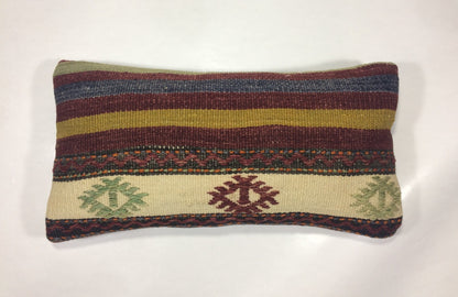 Turkish Cushion Cover 8"x16" Handmade Vintage Boho Ethnic Throw Pillow Case 960